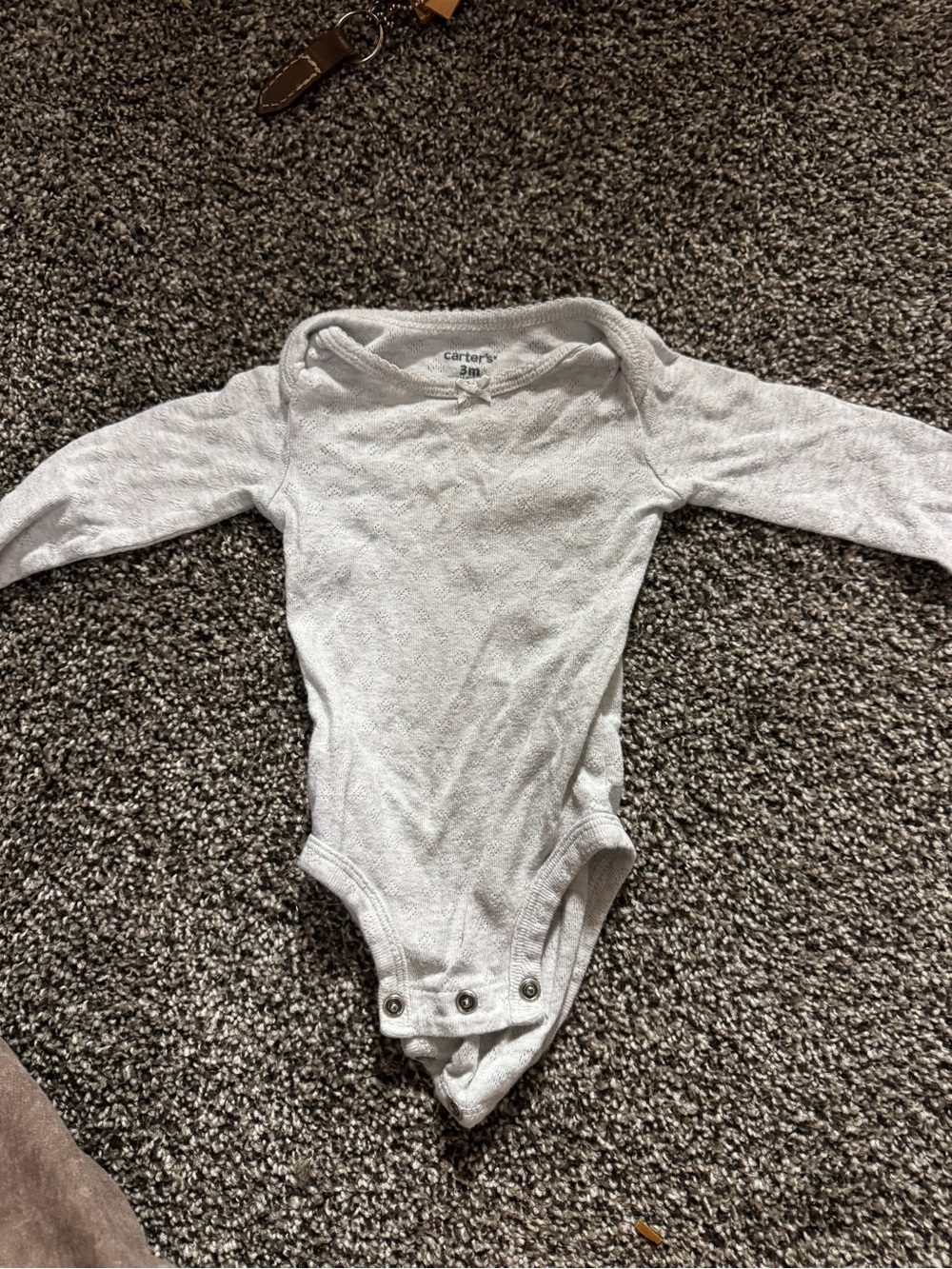 Carter's White Long-Sleeve Baby One-Piece Bodysuit